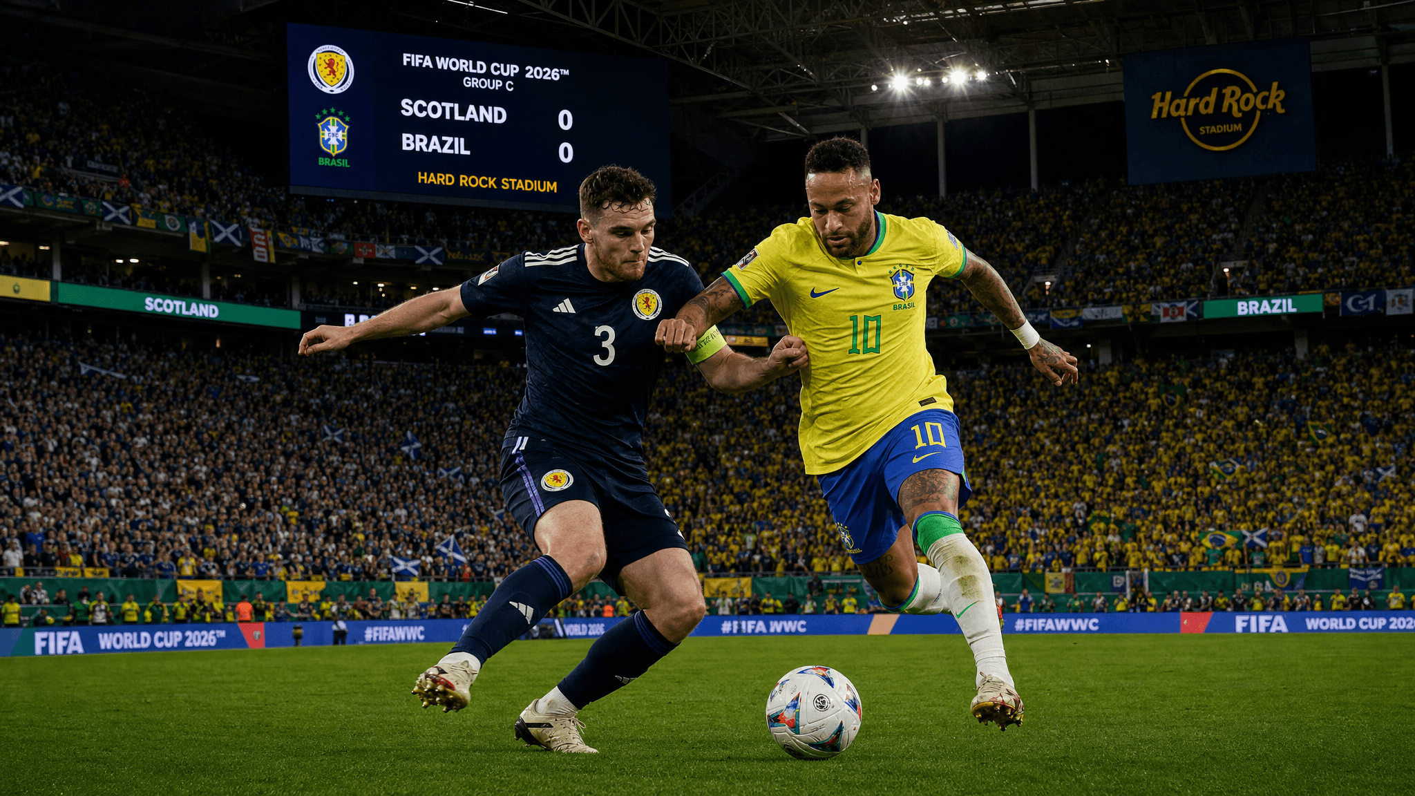 Scotland Humbled by Brazil and Face a Nervous Wait — Neymar Finally Appears